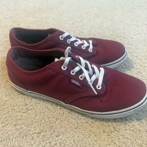 Vans Burgundy Canvas Sneakers